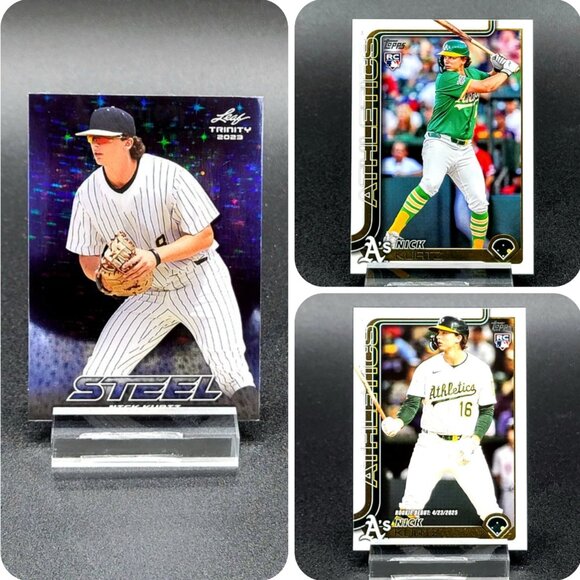 Three 2025 Nick Kurtz RC Trinity 49/99, Update, Update Debut Athletics - Picture 1 of 8